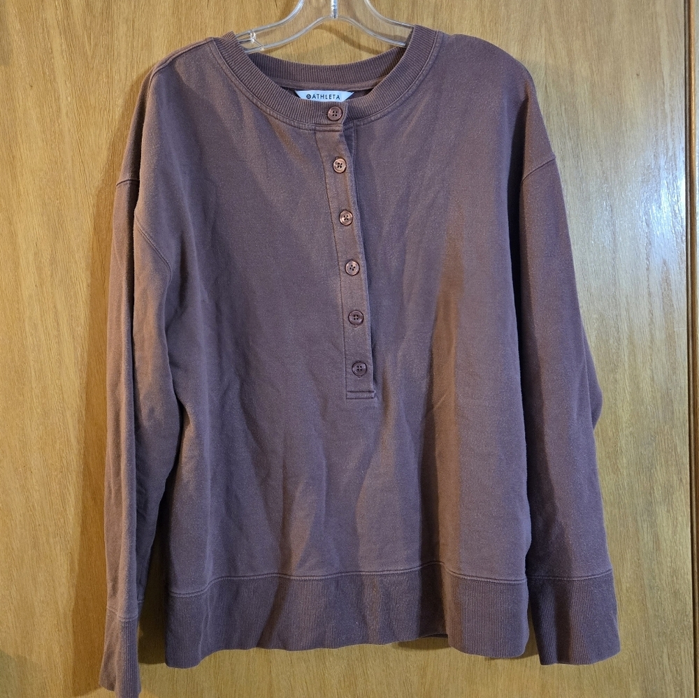 Athleta Balance Henley Sweatshirt